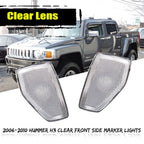 Clear Front Fender Side Marker Lights for Hummer H3/H3T (2005–2010)