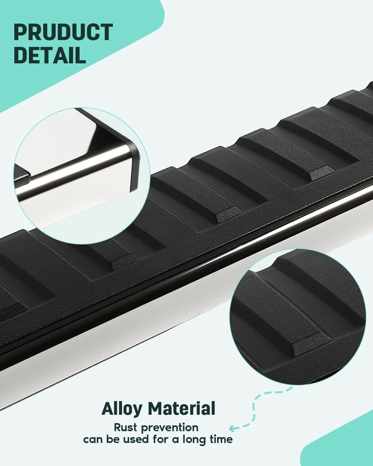Stainless Steel Step Rails for Chevy Silverado (2019-2023)