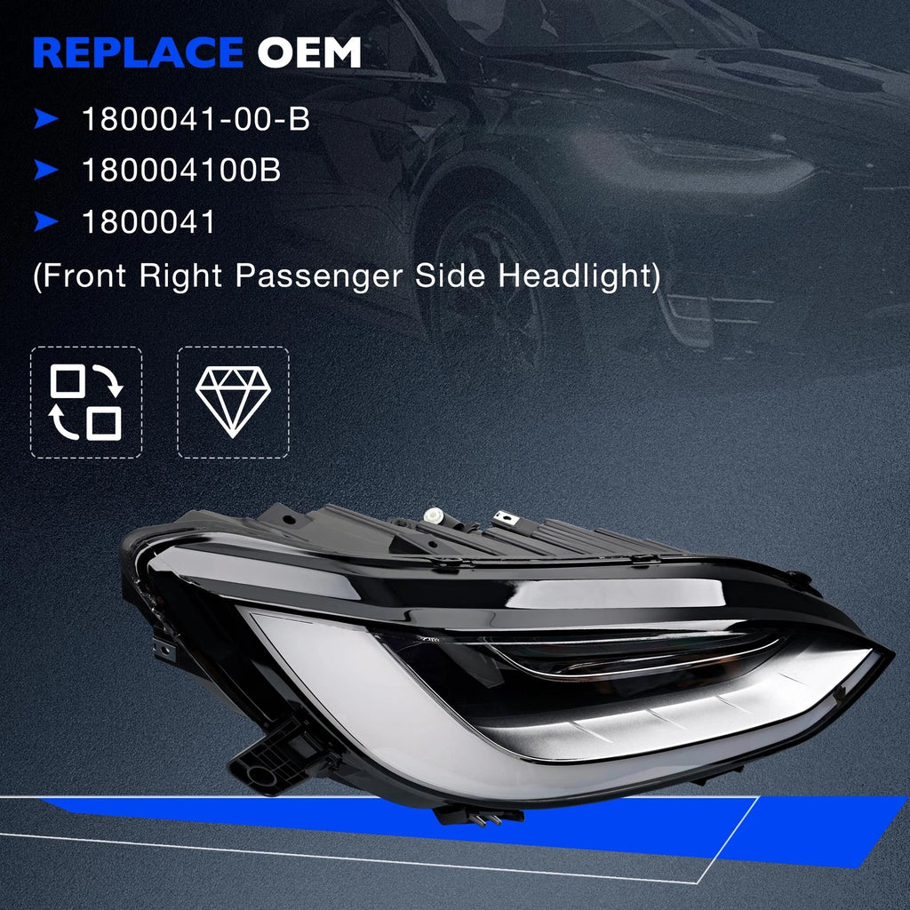 LED Headlight Assembly for Tesla Model X Plaid (2022–2024)