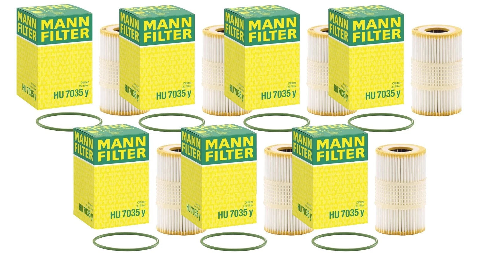 Set of 7 Engine Oil Filters HU 7035 for Audi A6 A7 A8 Quattro Q7