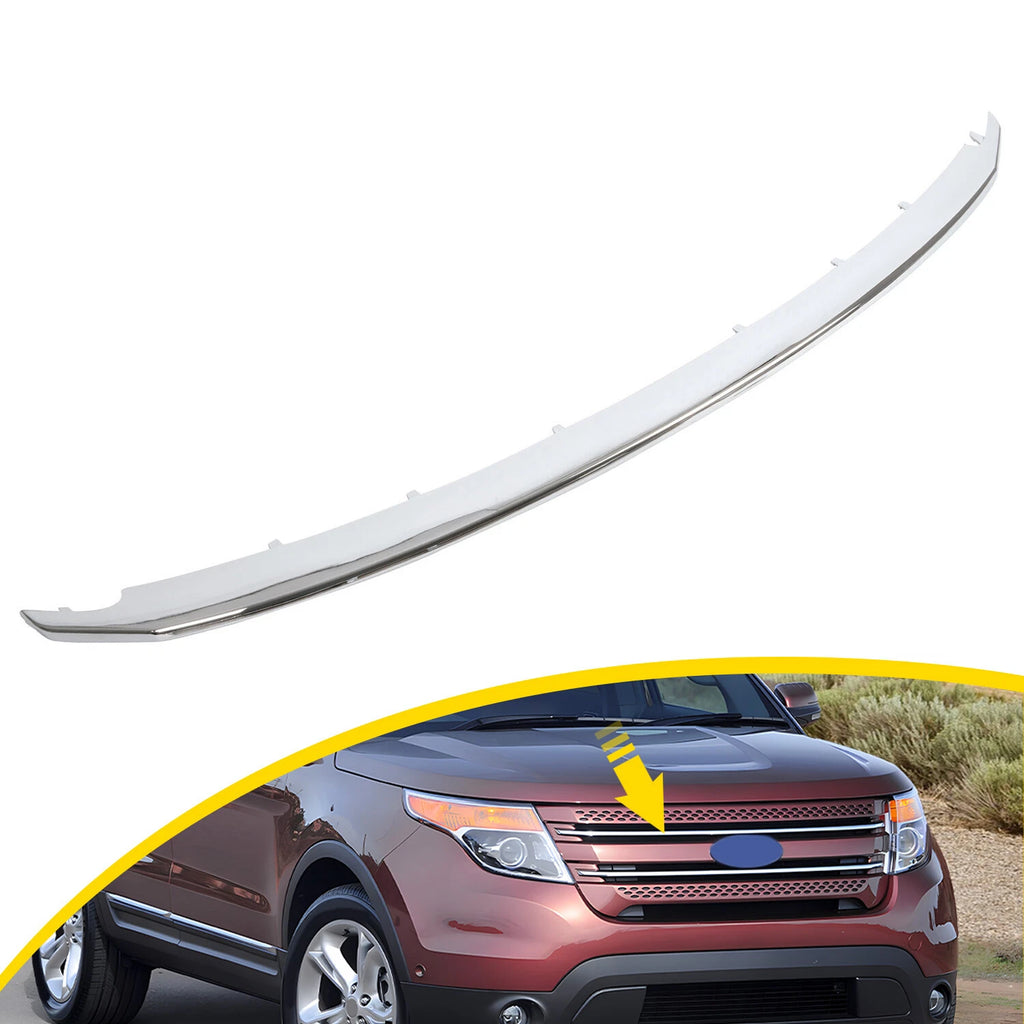Upper Chrome Grille Molding Trim for Ford Explorer (2011–2015)