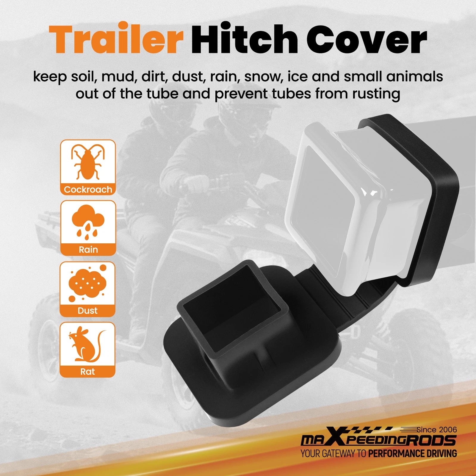 Black Steel Hitch Receiver 2" for Polaris Sportsman 450 570 (2014–2025)
