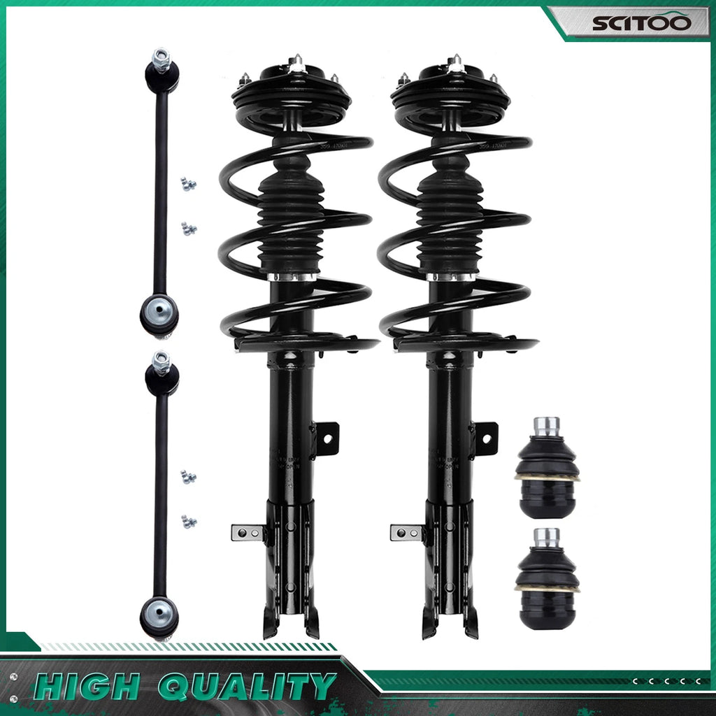 Front Struts Coil Springs Lower Ball Joint Sway Bar for Dodge Caliber (2009–2012)