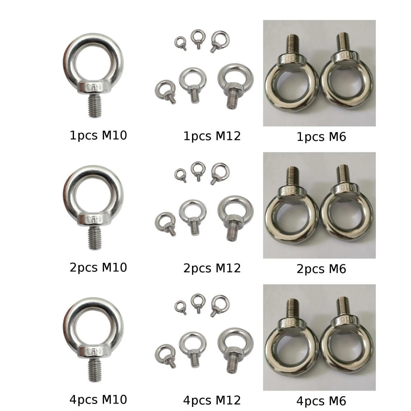 Lifting Eye Bolt M6 for A4 (316 Marine Stainless Steel) (39mm Height)
