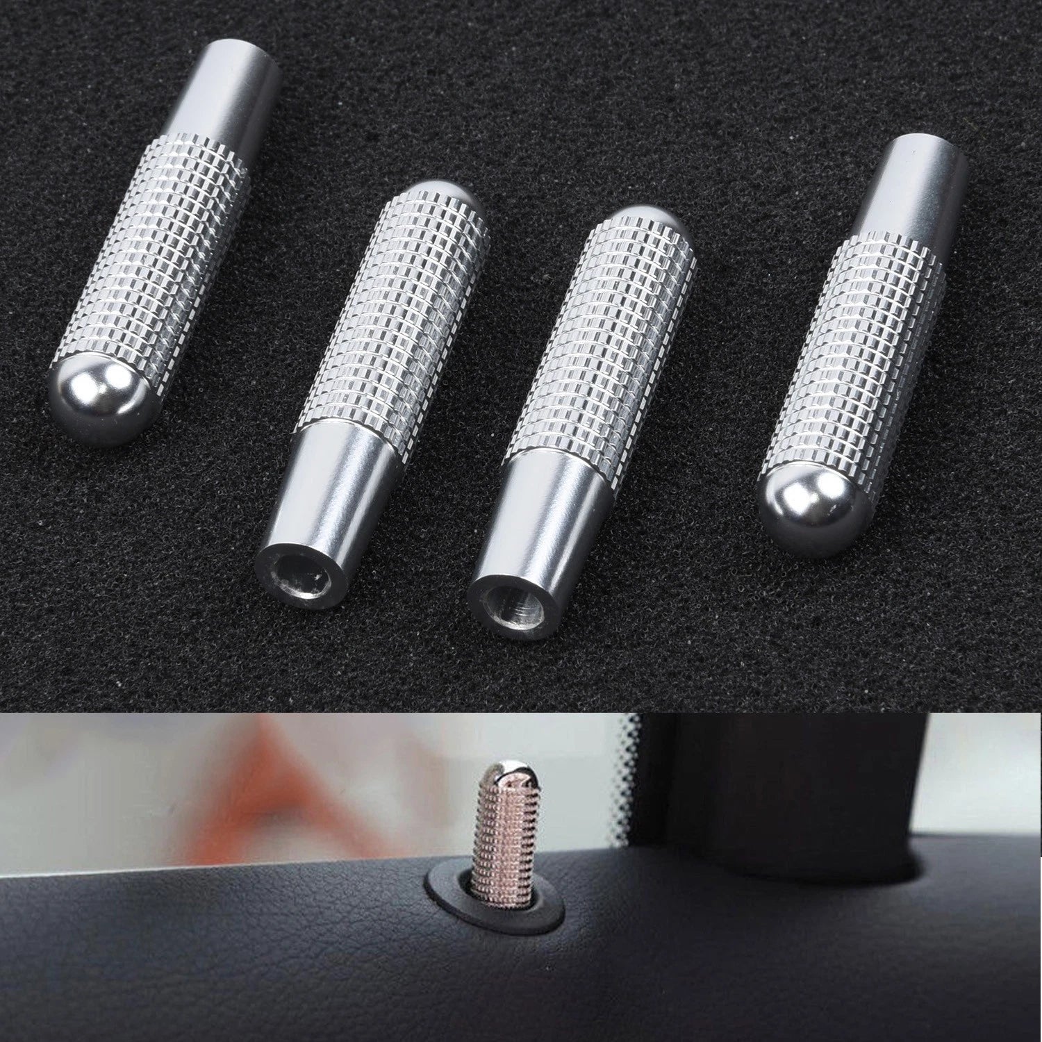 Set of 4 Metal Round Door Lock Pins for Mercedes W205 W166 W213 GLE C