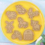 8 Piece Cookie Cutter Set - Farm Animal Shapes for Baking
