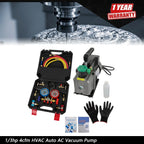 HVAC AC Refrigerant Kit with 4CFM Air Vacuum Pump for Universal Use