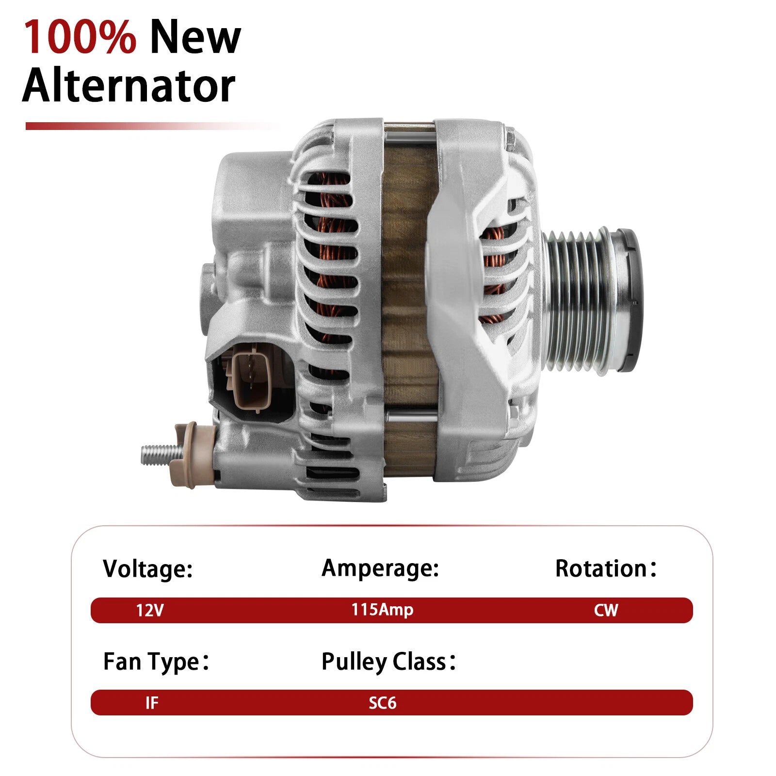 Alternator for Chrysler 200 2.4L (2011-2013) & Sebring (2007-2010)