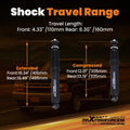 4" Drop Front & 7-8" Drop Rear Shock Kit for Chevy C1500 (1988–1998)
