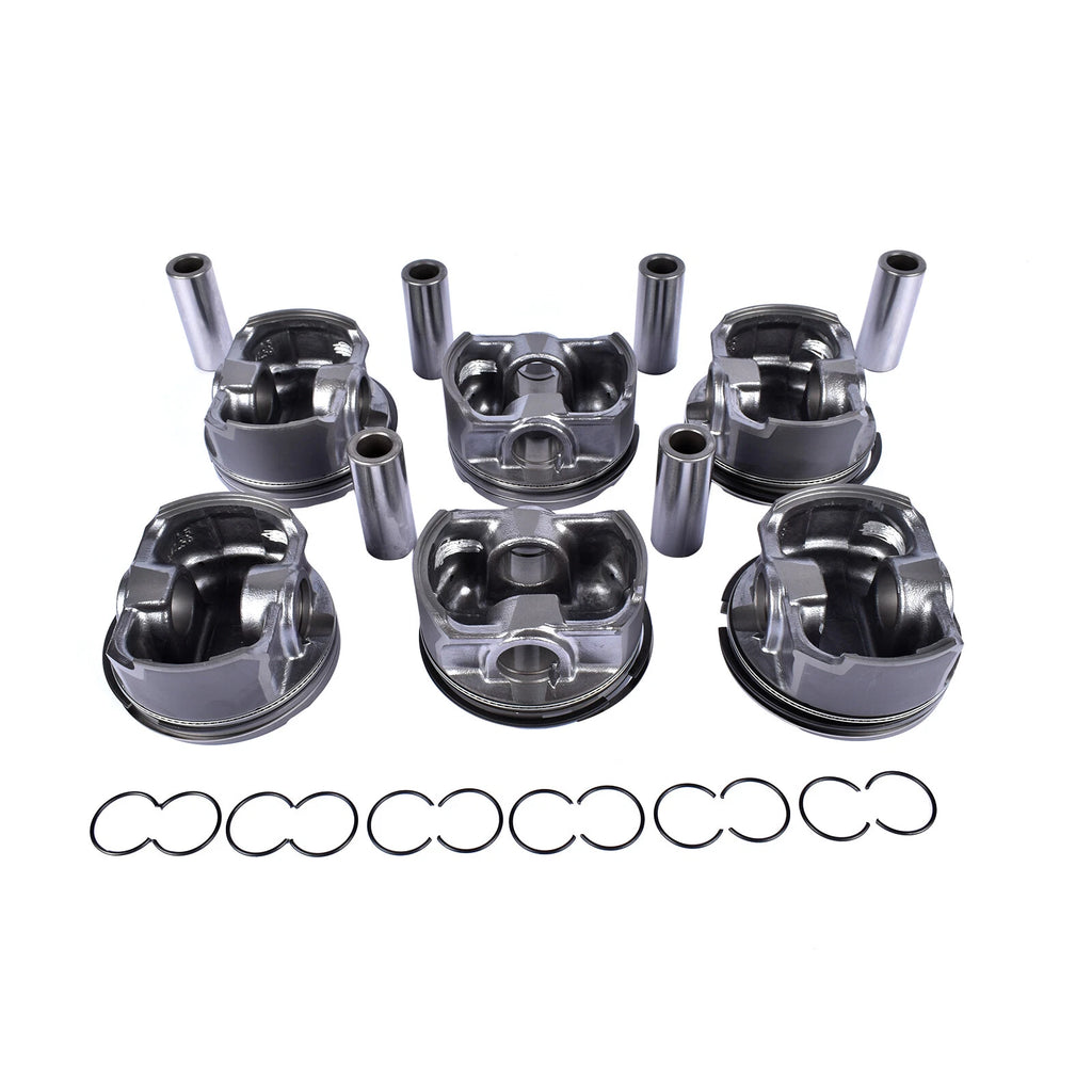 Set of 6 Pistons & Rings for BMW E46 E39 E60 E61 Z4 (1998–2006)