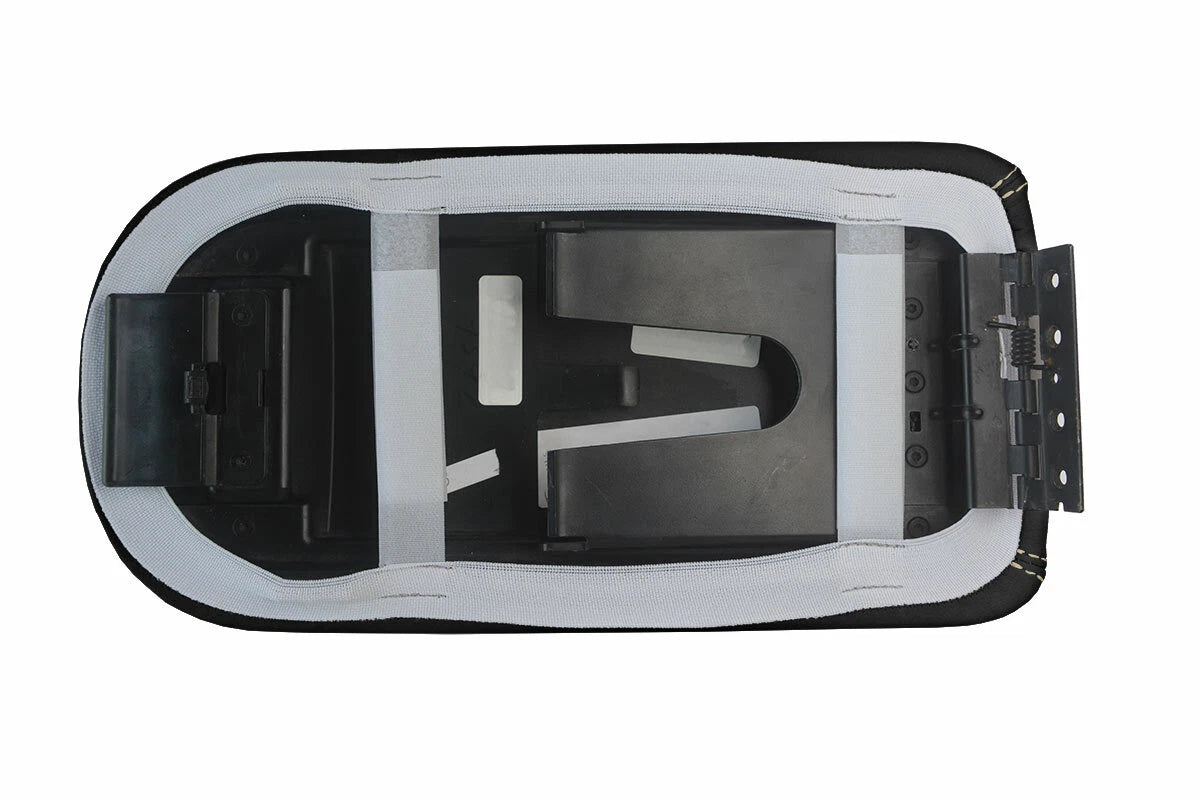 Leather Console Lid Pull Over Cover for Ford Taurus (2008–2009) Beige Stitch
