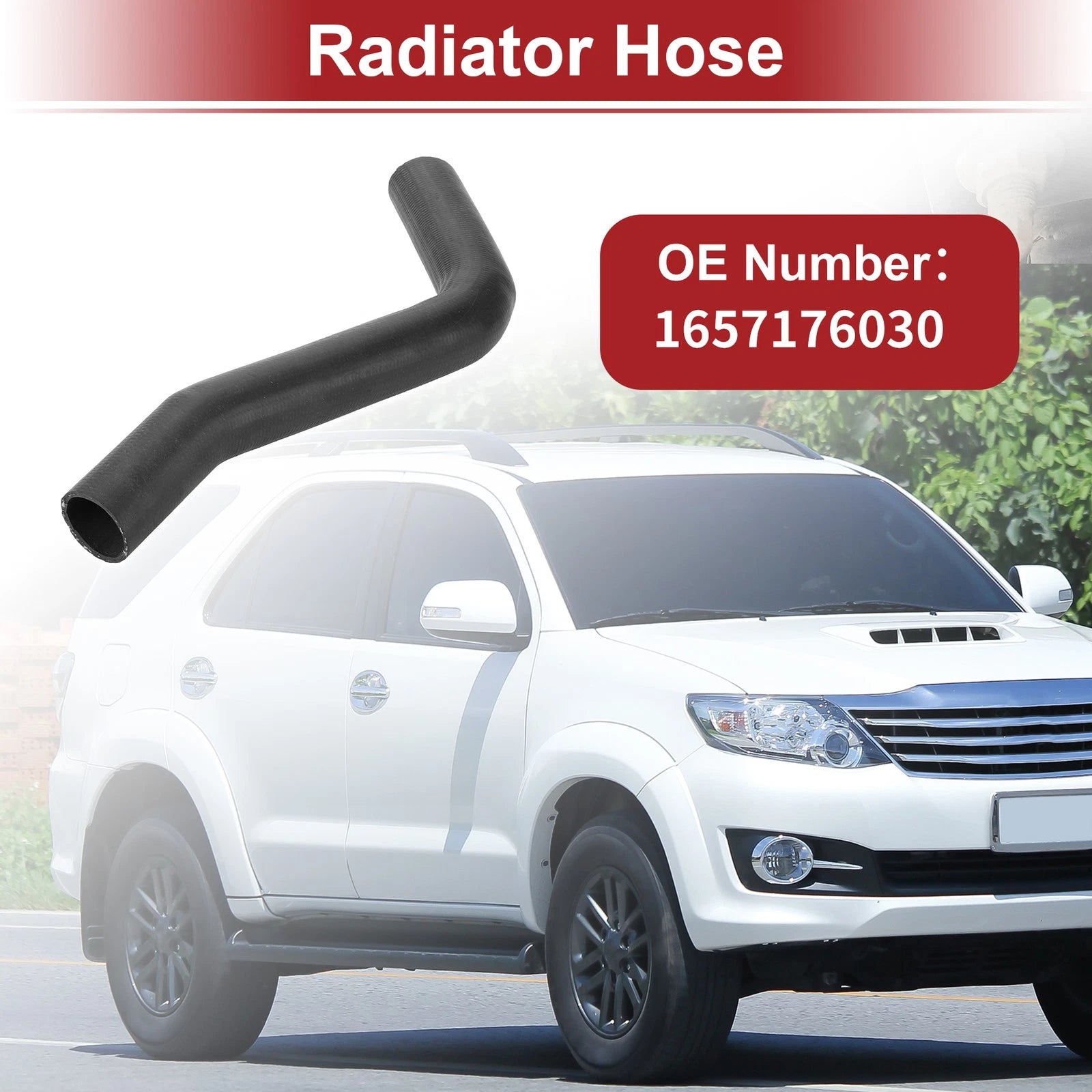 Radiator Hose for Toyota Previa 2.4L (1991–1995) No. 16571-76030 Rubber Black