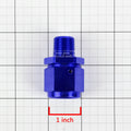 10AN Female Flare to 3/8" NPT Male Blue Aluminum B-Nut Swivel Coupler Fitting