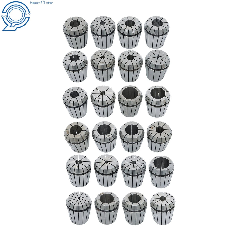 24 Pack ER40 Collet Set for Lathe (3-26mm)