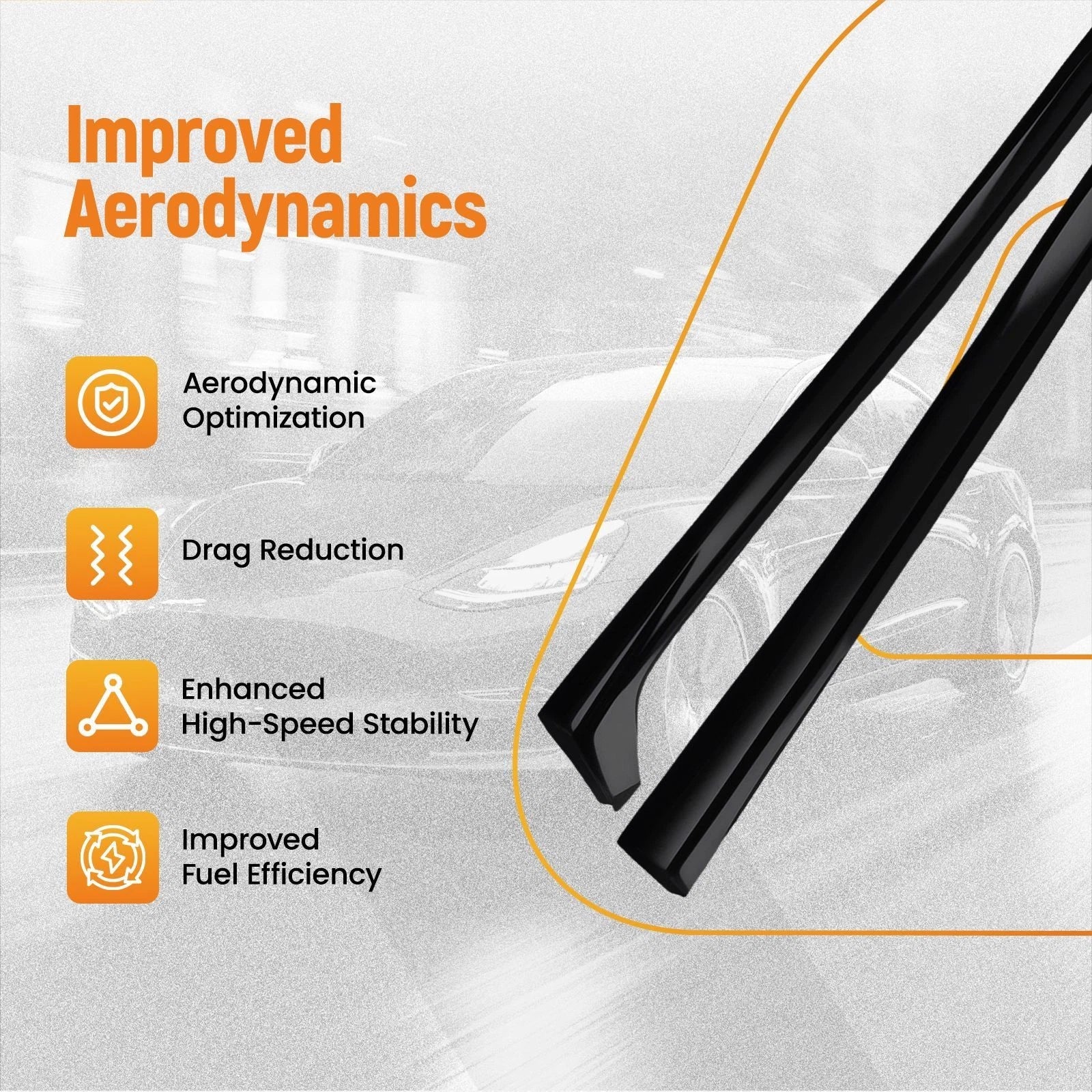 Black Side Skirt Extension Body Kit for Honda Accord (2008–2012)