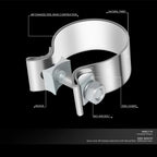 2" OD Exhaust Seal Clamp for Universal Applications (Stainless Steel)