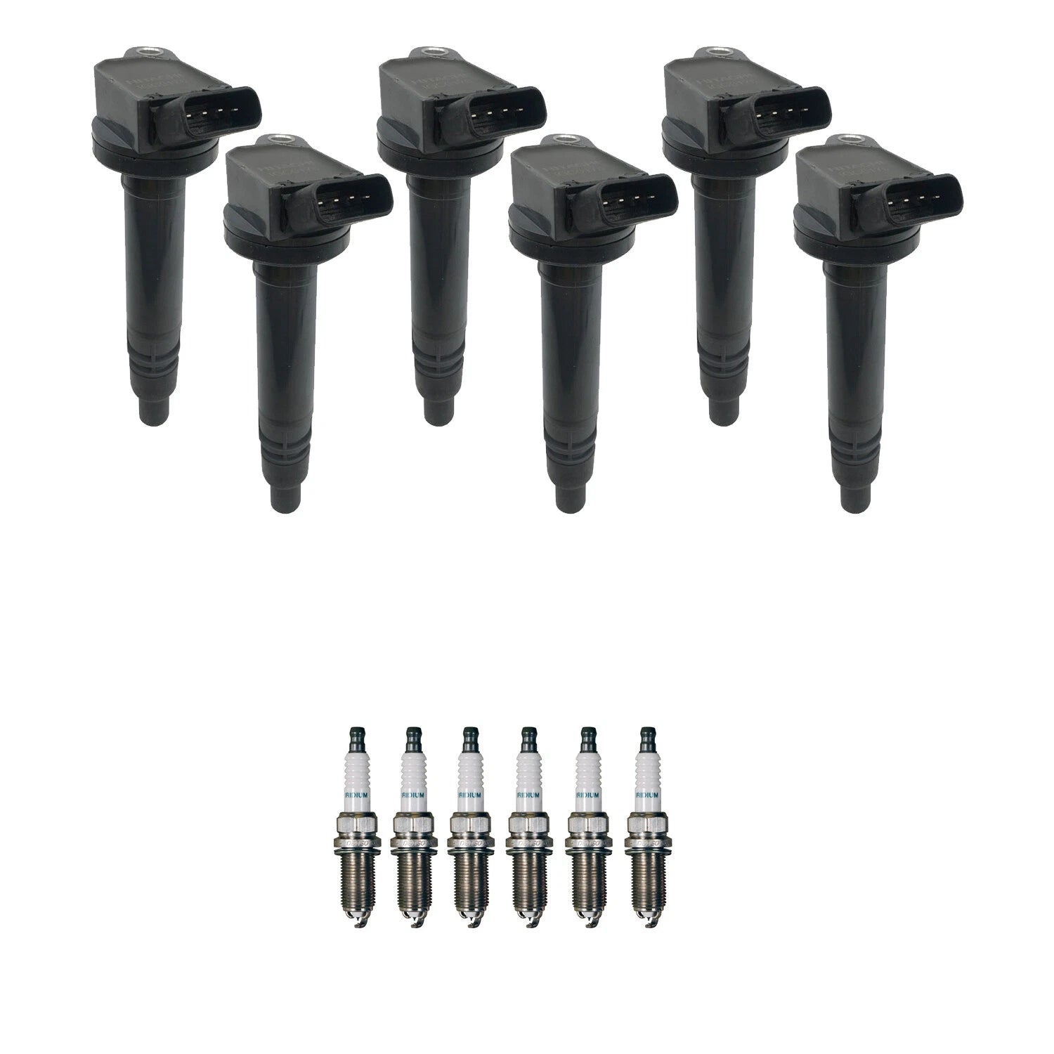 Set of 6 Ignition Coils & Denso Iridium Spark Plugs for Lexus IS350 (2006–2013)