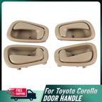 Interior Door Handle Beige for 1998–2002 Toyota Corolla Prizm (4-Piece)