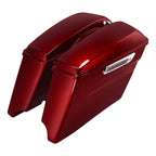 4" Stretched Saddlebags for Harley Street Glide (2014–2024) Velocity Red Sunglo