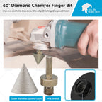 35mm Diamond Chamfer Finger Bit for Ceramic Tile Milling (60°)