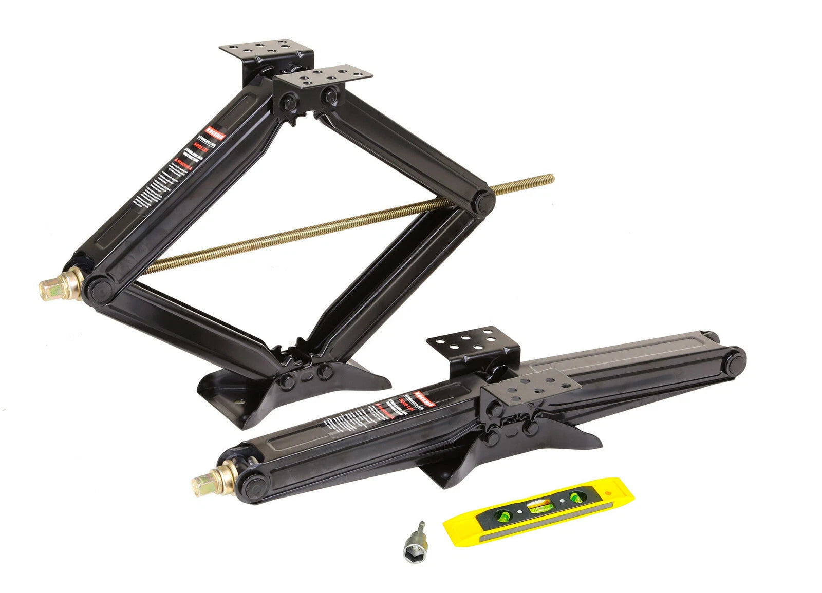 Set of 2 Stabilizer Leveling Scissor Jacks for RV Camper Trailer (5000lbs)