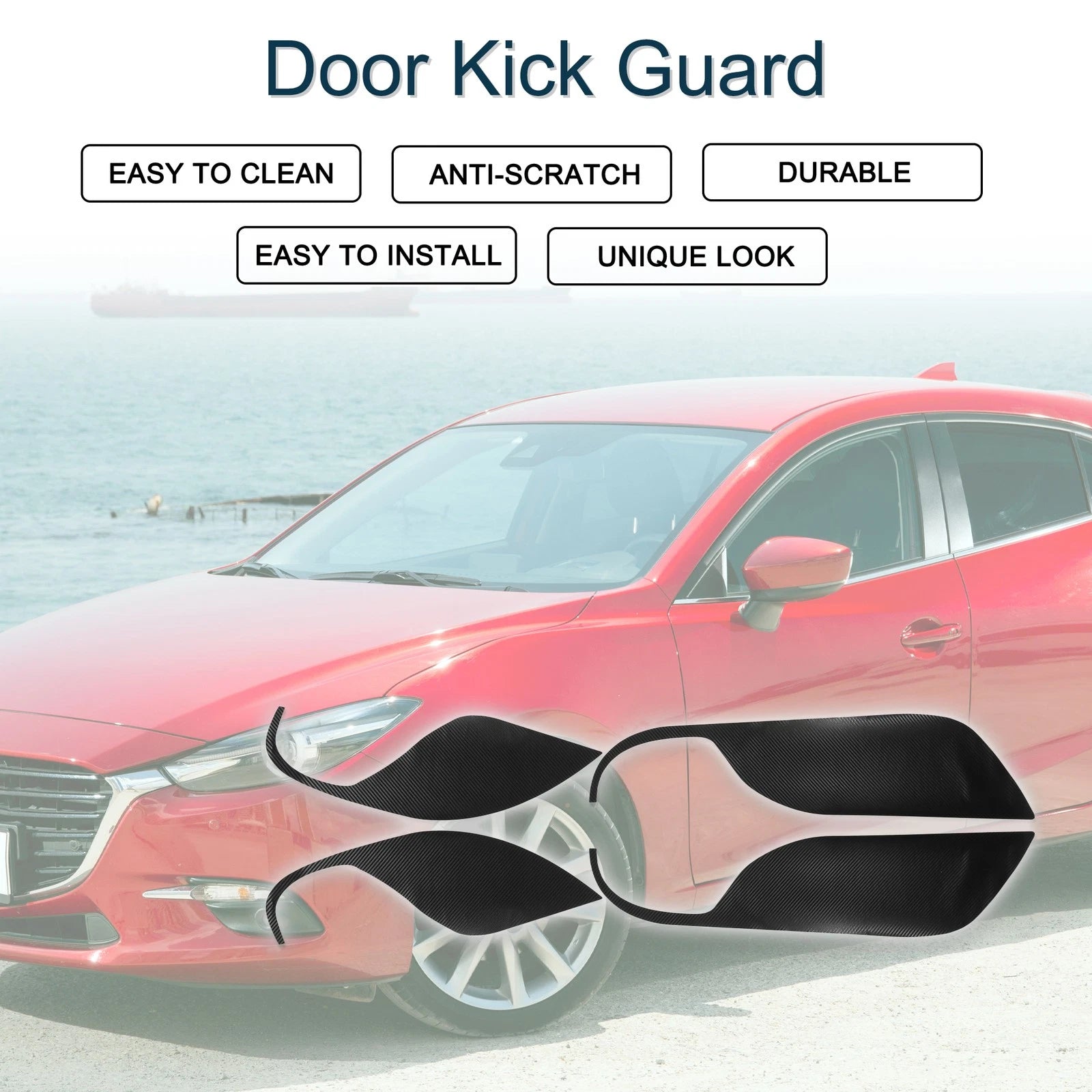 Door Kick Guard for Mazda 3 Axela (2014–2016) Front Rear Driver Passenger