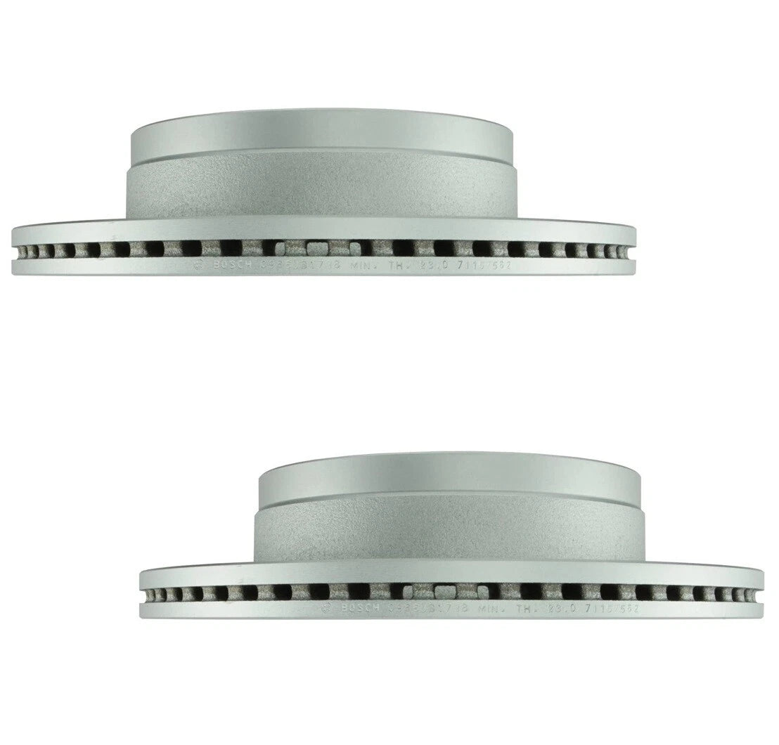 Set of 2 Bosch QuietCast Rear Brake Disc Rotors for Ford F-150 (348mm)