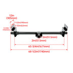 Adjustable 2" Square Frame Tube Tow Hitch for RV Class 3 (Fits 72" Frame)
