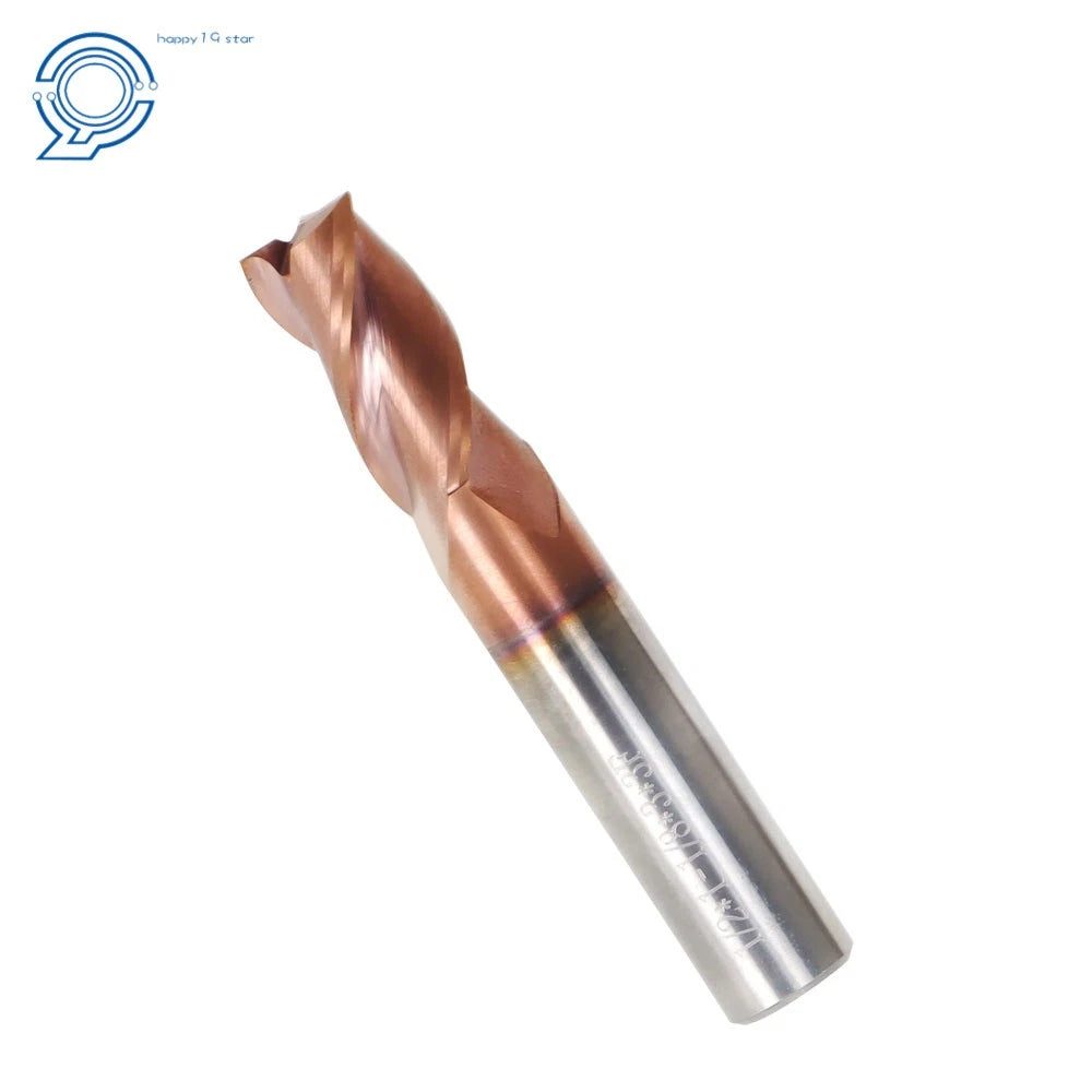 Set of 5 Carbide End Mills for Aluminum (1/2", 3 Flute, ZRN Coated)