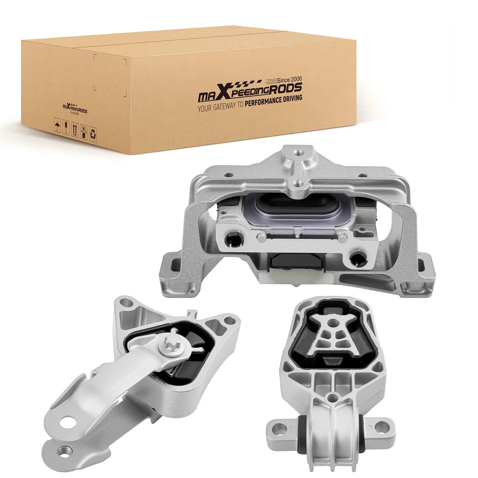 3X Front Engine Motor Mount Kit for Mercedes-Benz B250 (2013-2016)