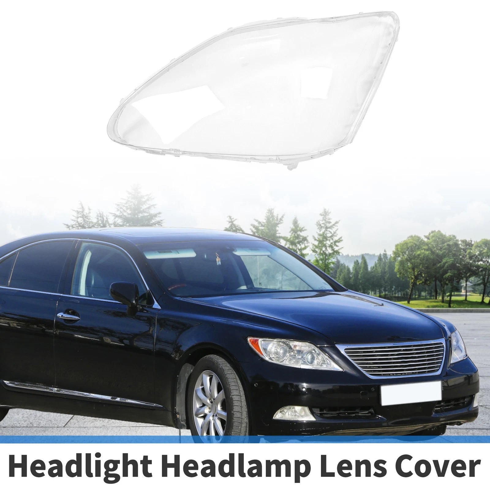 1 Pcs Headlight Lens Cover for Lexus LS430 (2004–2006) PC Clear