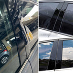Set of 4 Black Pillar Window Trim Covers for Toyota Tundra (2007–2021)