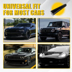 Windshield Banner for Universal Fit (60"x12") Black Vinyl Sun Strip