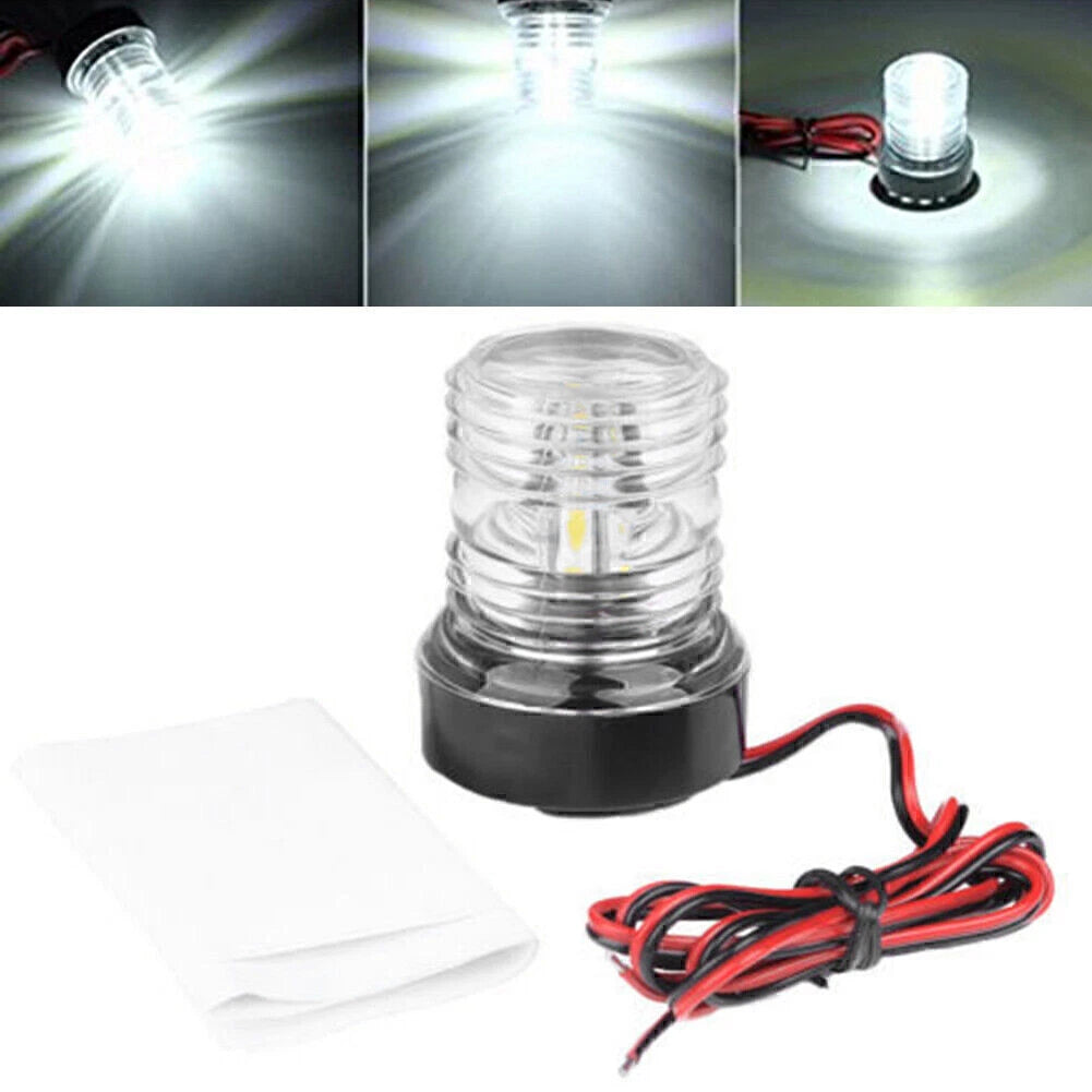 2X 360° White LED Navigation Light for Marine Boat Yacht (All Round)