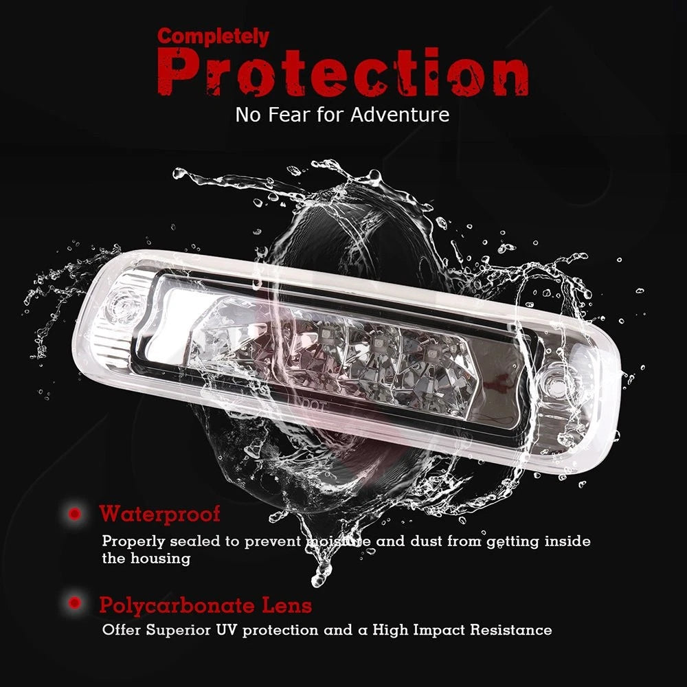 Chrome Clear Lens LED Third Brake Light for Jeep Cherokee (1997–2001)