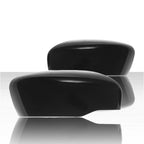 Set of 2 Top Half Mirror Covers for 2014-2020 Nissan Rogue - Gloss Black