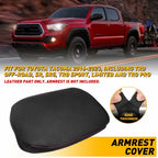 Center Console Armrest Cover for Toyota Tacoma (2016–2023) Red Stitch