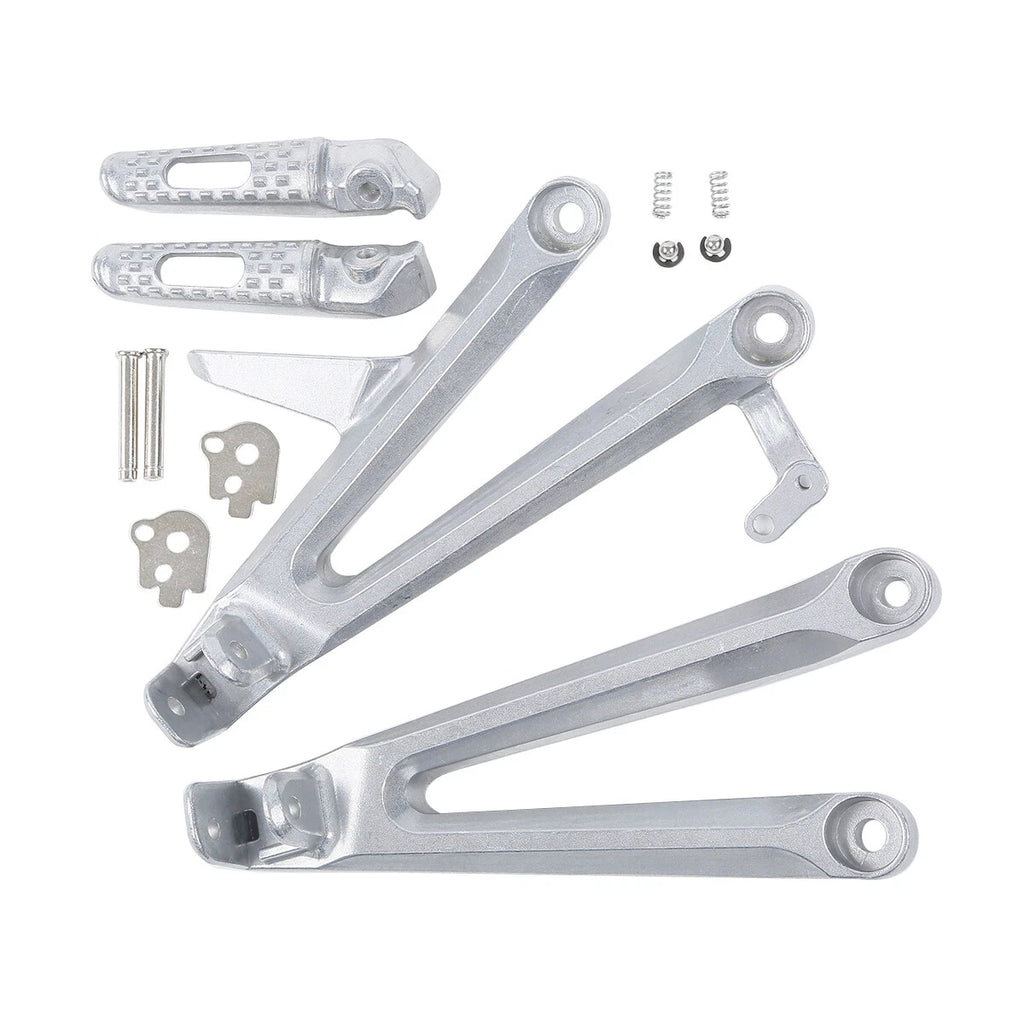 Set of 2 Passenger Footrests Footpegs Bracket for Honda CBR1000RR (2004–2007)