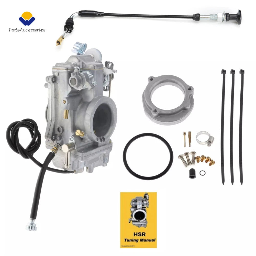 HSR45 45mm Smoothbore Carburetor + Choke Cable for Harley-Davidson EVO Twin Cam