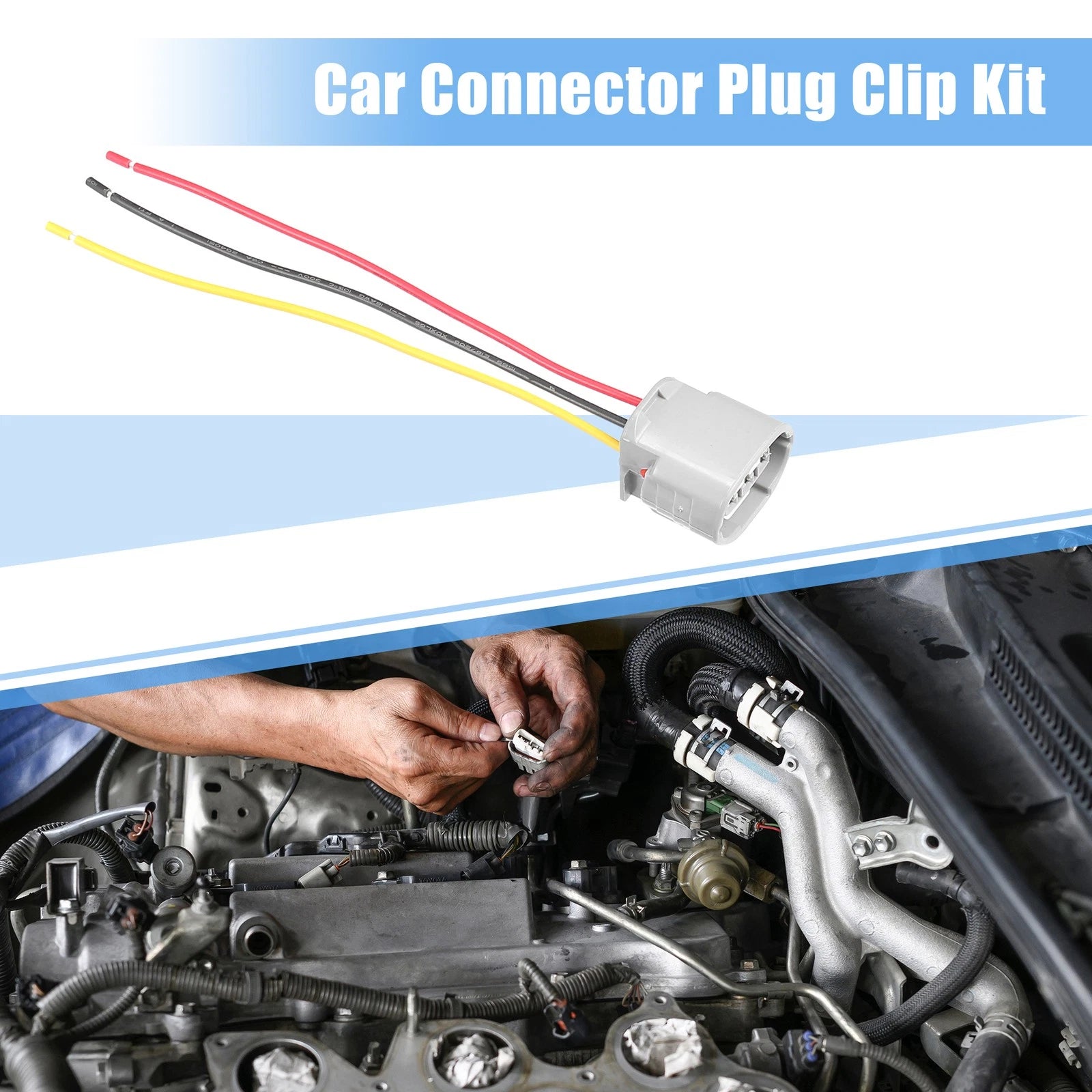 3 Pin Alternator Regulator Connector Adapter Plug for Toyota (No.9098011349)