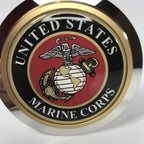 Tow Hitch Cover with USMC Marines Round Emblem Stainless Steel for 2" Trailer