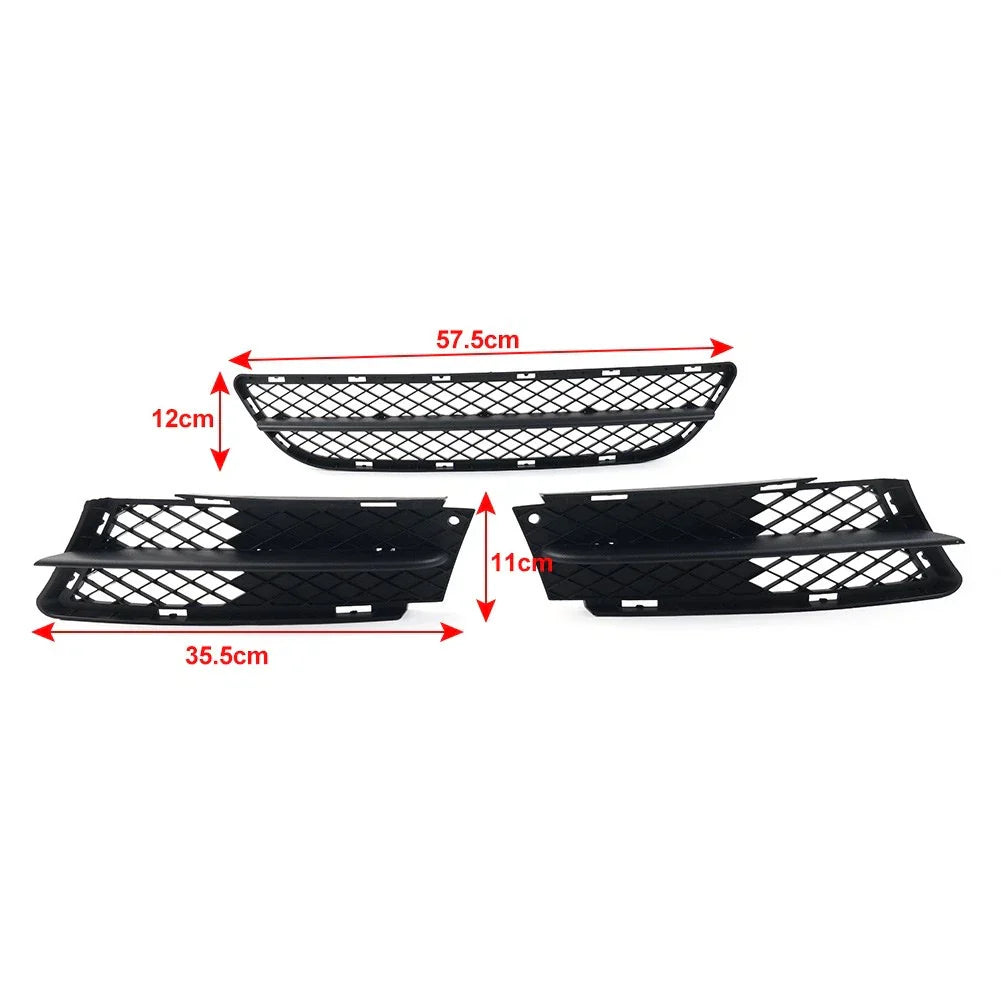 Front Lower Bumper Grilles Cover Set for BMW 3 Series E90 E91 (2006-2008)