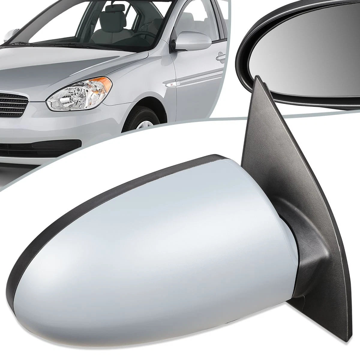 Powered Side Rear View Mirror Right for Hyundai Accent (2006–2009) HY1321158