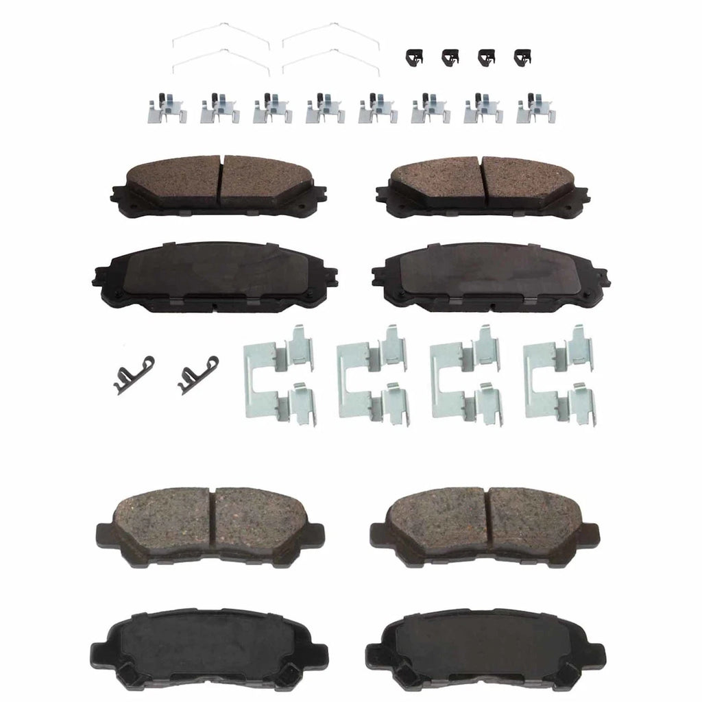 Set of 4 Ceramic Brake Pads for Toyota Highlander (2008–2013)