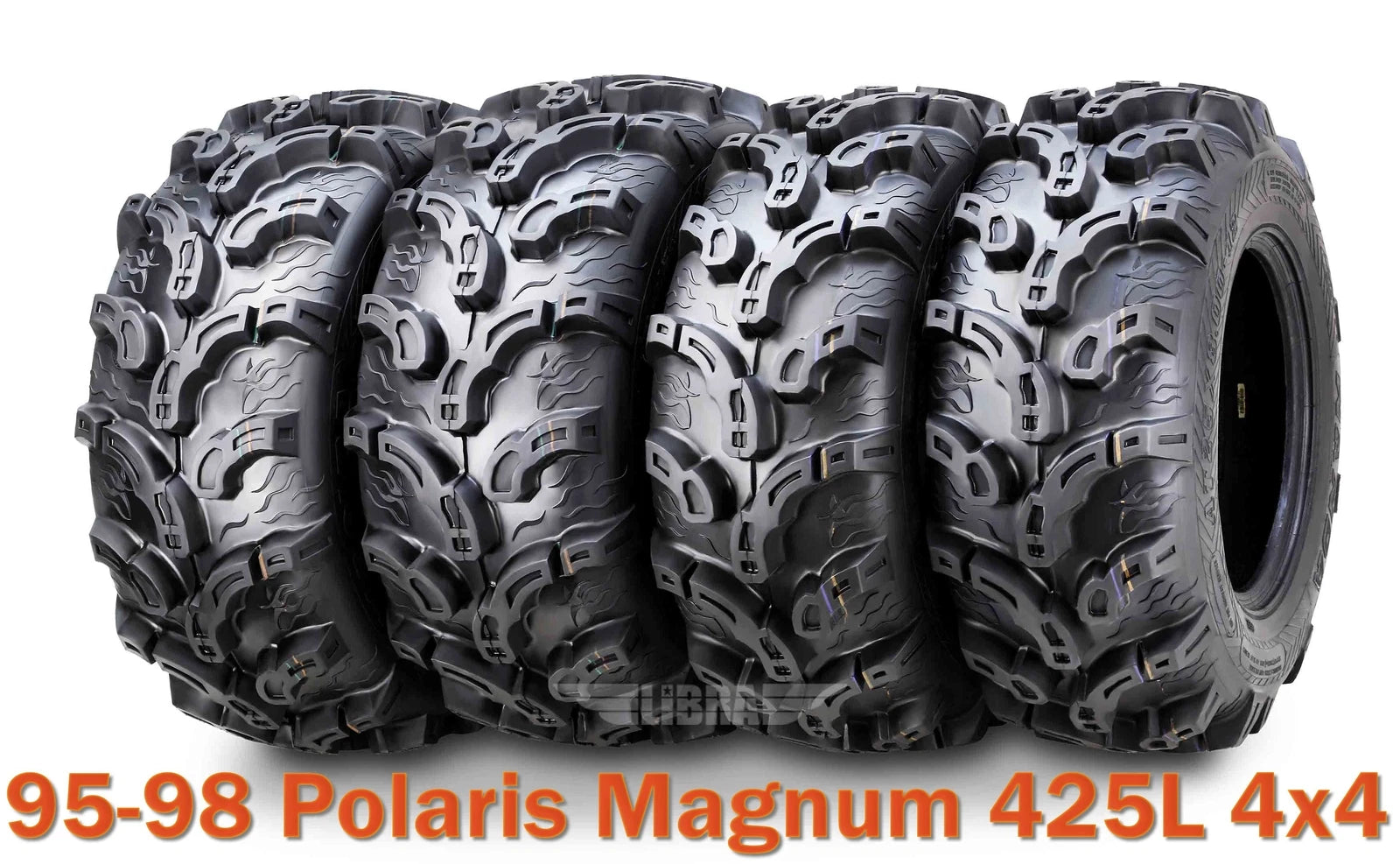 Set of 4 ATV Tires 25x8-12 & 25x11-10 for Polaris Magnum 425L (1995–1998)