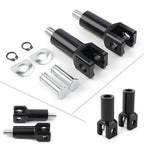 Black Rear Footrest Pegs Support Mount Bracket for Harley (2000–2018)