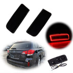 Set of 2 Smoked Black LED Rear Bumper Reflectors for Subaru Outback (2010–2014)