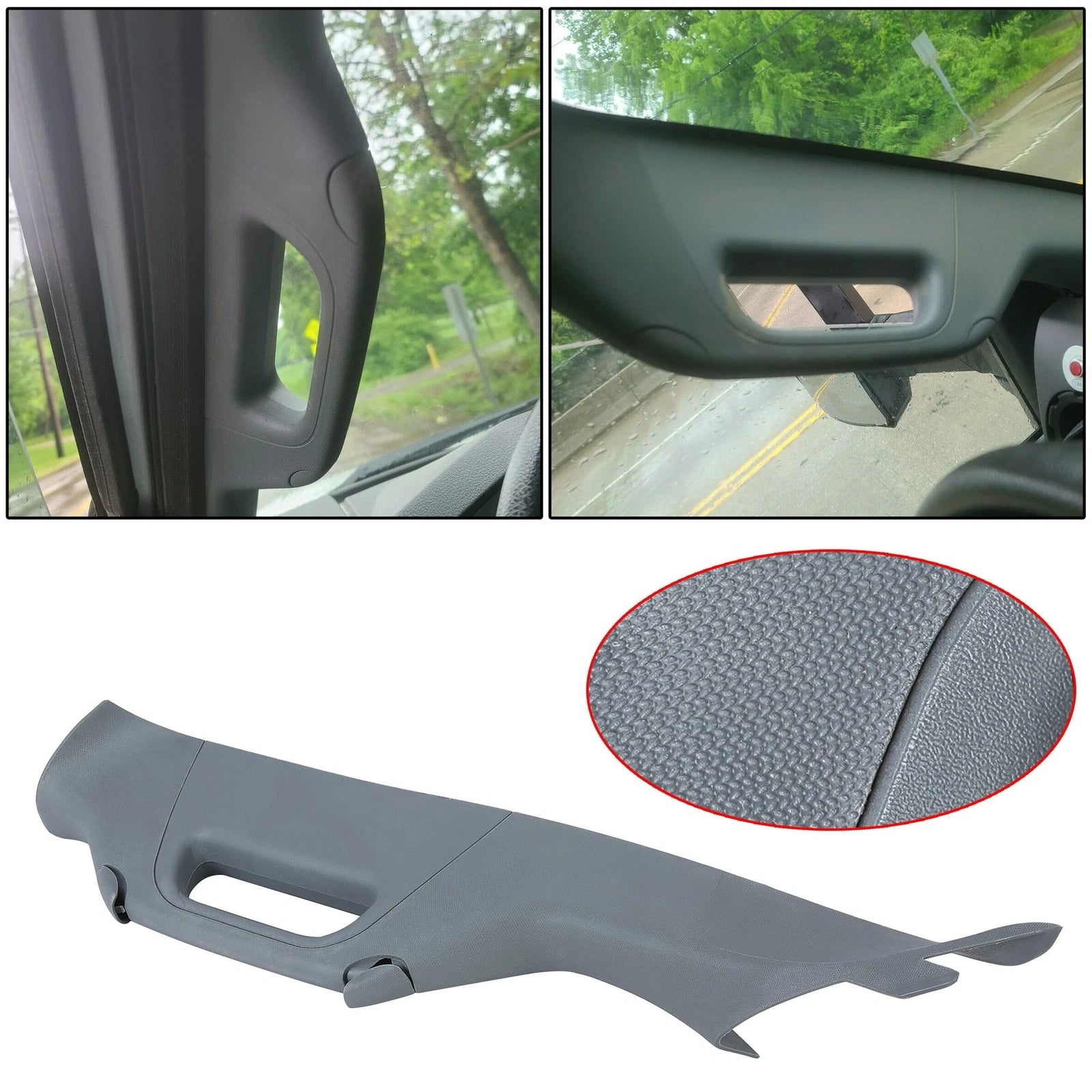 Left Driver A Pillar Handle Trim Grey for Ford F250 F350 F550 (2011–2016)