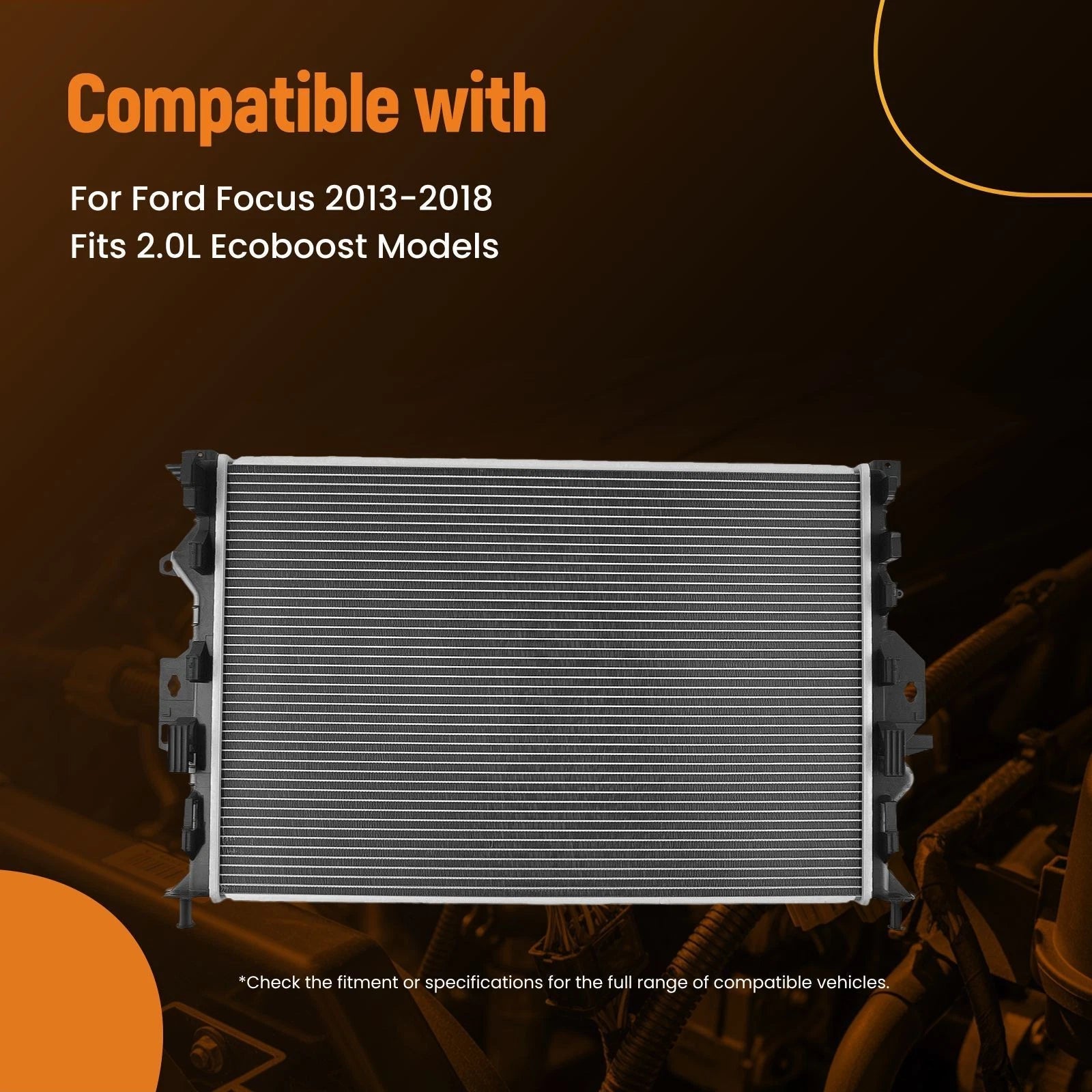 Aluminum Cooling Radiator for Ford Focus (2013–2018) 2.0L EcoBoost MT