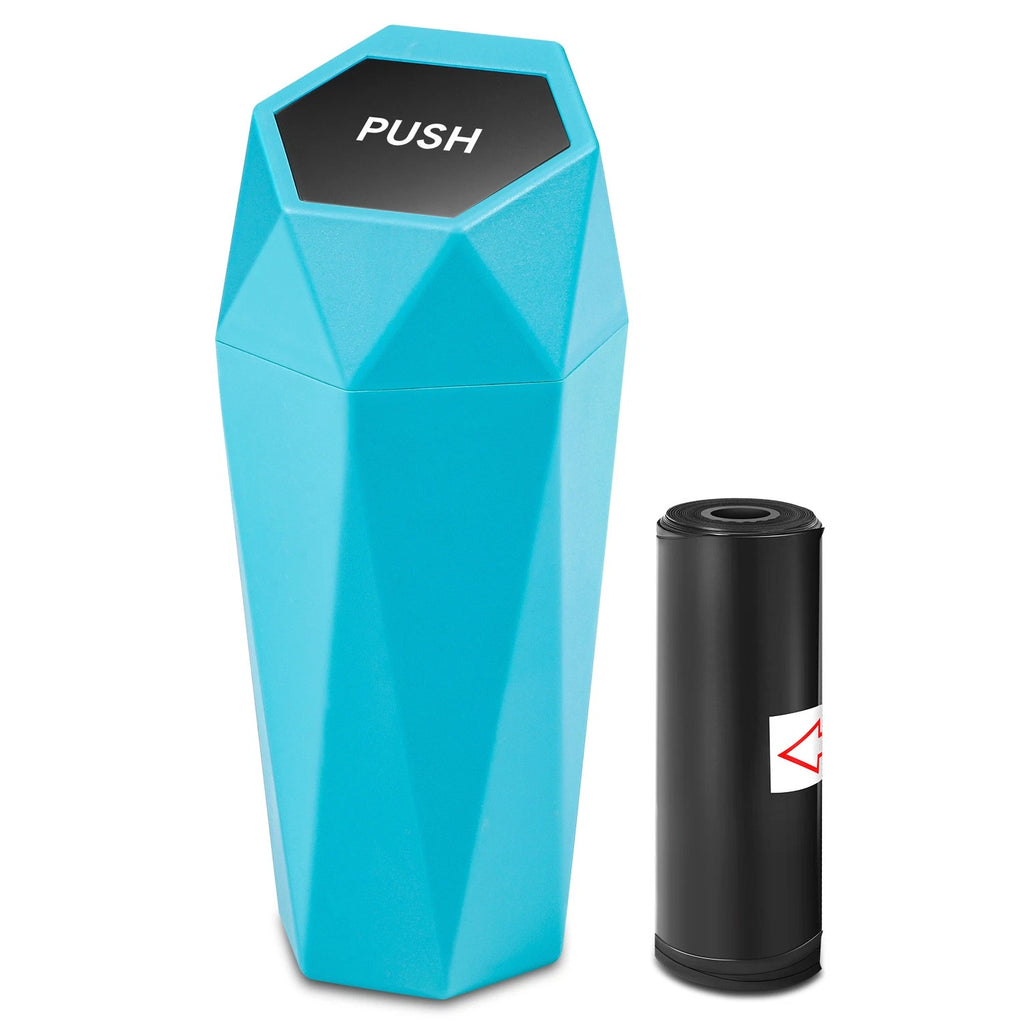 Trash Can 3.5" Sky Blue with Removable Lid for Home Use